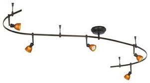 I Like The Amber Lights Don T Think We Need The Curved Track Contemporary Track Lighting Track Lighting Amber Lights