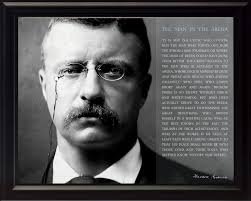 Teddy Rosevelt Theodore Roosevelt Quote The Man N The Arena Man N The Arena  Man In The Arena Wall Art Framed