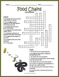 A crossword a day keeps the doctor away! Food Chains Crossword Puzzle Worksheet Activity By Puzzles To Print