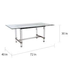 Suzanne kasler southport rattan glass top dining table. Silver Orchid Falconetti Acrylic And Glass Dining Table On Sale Overstock 23570115