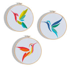Hummingbirds Set Cross Stitch Modern Bird Bright Geometric Counted Animal Chart Easy Colourful Cross Stitch Pattern Digital Format Pdf