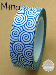 Wt Espirales Azules Washi Espirales Cintas