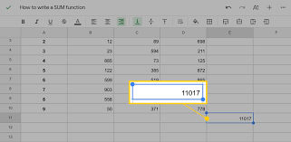 They can sit on top of the cells or inside of a cell. How To Sum Columns Or Rows In Google Sheets