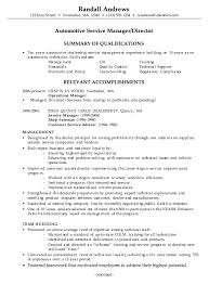Combination Resume Example Automotive Service Manager Teacher Resume Examples Resume Examples Manager Resume