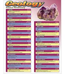 Science Vocabulary Geology Chart Grade 5 12 Science Vocabulary Science Vocabulary