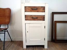 Confiturier Vintage Revisite Petit Meuble Ancien Relooke Armoire De Cuisine 1 Porte 2 Tiroirs Petit Meuble Confiturier Relooking Meuble