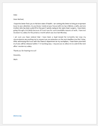 The first sample internship cover letter is aimed at a position with a corporate financial institution—notice how the formal tone of this cover letter reflects a more traditional company culture. Letter Requesting Extension Of Time To Pay Rent Download