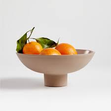 Shop Craft Shop Clay Footed Bowl Elevate Herb Roasted Nuts Lemons And Limes Or An Artful Cluster Of Air Plants With This In 2020 Crate And Barrel Trending Decor Bowl