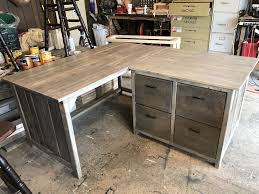 But it's possible, as long as you're able to follow two key feng shui principles. Rustic L Shaped Desk With Filing Cabinet Drawers File Cabinet Desk Rustic Desk L Shaped Desk