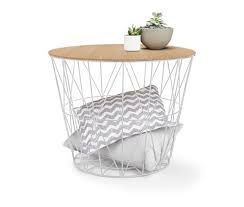 Der Grosse Drahtkorb Ist Vielseitig Einsetzbar Und Bringt Auf Dekorative Weise Viel Stauraum Mit Sich Abgedeckt Mit Der Ho Drahtkorb Tisch Drahtkorb Couchtisch
