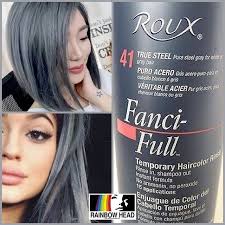 Rainbow Head Roux Fanci Full Rinse True Steel Temporary Hair Color Available At Rainbow Head Php 950 Temp Hair Color Temporary Hair Color Washable Hair Dye