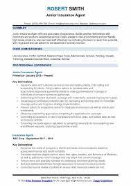 When writing your resume, be sure to reference the job description and highlight any skills, awards and certifications that match with the requirements. Insurance Agent Resume Samples Qwikresume