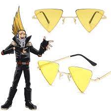 Anime My Hero Academia Glasses Present Mic Cosplay Unisex Punk Eyewear  Gothic Sunglasses Props Accessories Halloween Gift