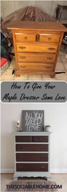 Maple Dressers Are So Beautiful When Refinished Take A Look At The Sociable Home S B Distressed Furniture Grey Distressed Furniture Bedroom Furniture Makeover