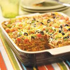 Mexican Lasagna Recipe Taste Of Home Recipes Mexican Lasagna Recipes Recipes Mexican Food Recipes