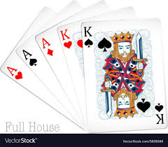 Poker Cards Full House Royalty Free Vector Image Poker Cards Full House Poker