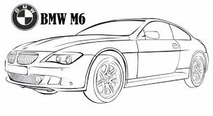 Download free bmw car coloring pages and print them on a4 sheet, collect a complete collection of drawings with black outline and give them a bright new look. Bmw M6 Coloring Page Luxury Car Coloring Printable Sheet Cars Coloring Pages Bmw Car Stickers Funny