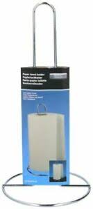 The simplehuman wall mount paper towel holder helps free up countertop space by mounting horizontally or vertically to a wall or cabinet. Chrome Free Standing Kitchen Paper Towel Holder Stand Kitchen Roll Storage 28cm Ebay