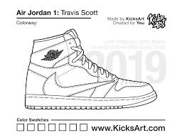 Check out our air jordan 1 selection for the very best in unique or custom, handmade pieces from our shoes shops. Jordan 1 Travis Scott Coloring Page Travisscott