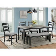 Find the dining room table and chair set that fits both your lifestyle and budget. Martin 6 Piece Dining Room Set Grey Black Elements Furniture Furniture Cart