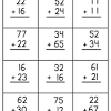 Space addition worksheets free coloring page. 1