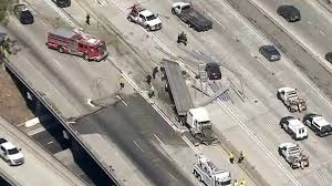 405 Fwy Reopens After Crash Involving Big Rig Leaves Most Lanes Closed in  Long Beach for Hours | KTLA