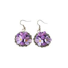 Lilac Earrings Flower Earrings Delicate Earrings Jewelry Purple Earrings Lilac Flower Real Flower Lilac Earrings Delicate Earrings Purple Earrings