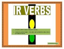 Ir Verbs In Spanish Conjugation Table Present Tense Practice Word Search Learning Spanish Verb Spanish Lessons