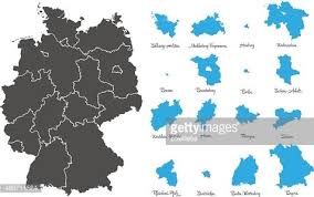 Its size makes up almost a fifth of the total land mass of germany. Germany Map With Federal States Vector Set Clipart Image