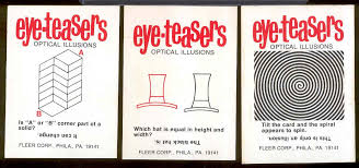 Higher card power increases the duration of the illusion. Lot Detail 1960 S Fleer Corp Eye Teasers Optical Illusion Cards 20 Asst