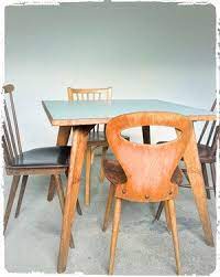 table carree vintage pieds compas formica mobilier de salon deco vintage mobilier