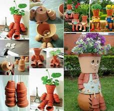 Figuren Fur Den Garten Aus Tontopfen Dy Und Garten Saksi Kilim Saksida Cicekler