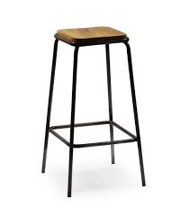 Tabouret de bar samantha bois noir, bois. Tabouret De Bar Carre En Metal Noir Et Bois Wadiga Com