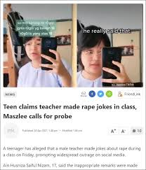 World champion diver pandelela rinong became the latest in public figures to throw their support behind ain husniza saiful nizam in her #makeschoolasaferplace online campaign. Mariam Mokhtar On Male Teacher S Jokes About Rape The True Net
