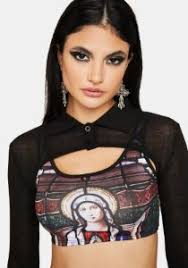 Dolls Kill Saint Mary Collar Top