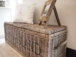 Traumhafte Truhe Betttruhe Trunk Long Island Rattan 120cm Truhe Zuhause Wohnen