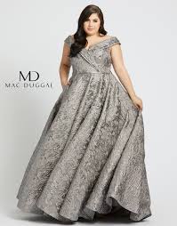 Mac Duggal 77677f Off The Shoulder Plus Size Formal Dress