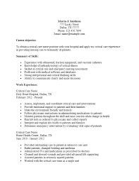 critical care nurse resume template