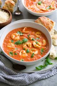 It has a rich tomato so, this creamy tomato soup may not be quite as inexpensive as that concentrated tomato soup of course, this canned tomato soup recipe is totally delicious on its own, but if you want to gild the lily. Slow Cooker Creamy Tomato Basil Tortellini Soup Cooking Classy