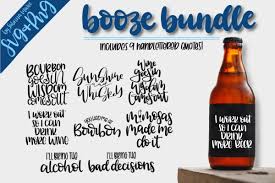 Booze Quote Bundle Handdrawn Alcohol Quotes Digital Download Svg Png By Sabrina Marie