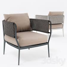 3d Models Arm Chair Dedon Bellmonde Armchair In 2020 Upholstered Outdoor Furniture Dedon Armchair Furniture
