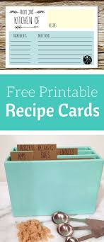 Free Printable Recipe Cards Weekend Craft Recipe Cards Printable Free Food Printables Diy Book