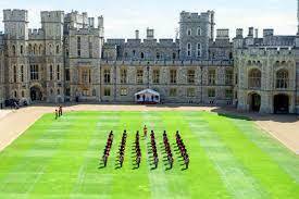 1 of 47 britain's queen elizabeth ii sits alone in st. Queen Marks Official Birthday With Ceremony At Windsor Castle
