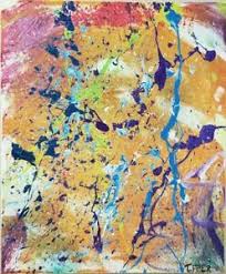 This is a one of a kind painting by acrylic artist ora birenbaum. Original Acrylic On Canvas Abstract Colorful Splatter Painting Signed Toffer Ebay