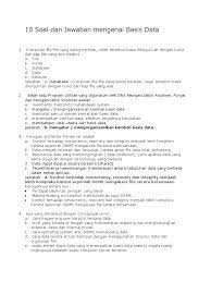 Check spelling or type a new query. Soal Basis Data Beserta Jawabannya