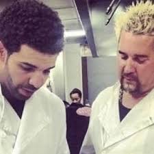 Guy fieri spills the secrets from the set of. Guy Fieri And Drake Are Cooking With Gas