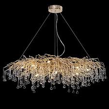 Crystal dining room chandeliers are intentional about incorporating brightness and brilliance above your table and doing it with confidence and class. Amazon Com Antilisha Modern Crystal Chandelier Rectangle Gold Branch Forest Chandelier Lighting For Dining Room Kitchen Island Large Chandeliers For High Ceilings Long Large Light Fixture 45 Gold Home Kitchen