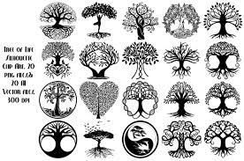 Tree Of Life Silhouette Ai Eps Png By Frankiesdaughtersdesign On Creativemarket Life Tattoos Tree Of Life Tattoo Tree Tattoo