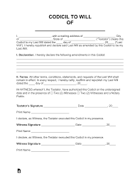 Access one of the most holistic library of authorized forms. Free Codicil To Will Form Pdf Word Eforms
