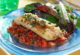 Huge sale on fish dinners now on. White Fish With Roast Garlic Lentil Mash Diabetes Canada